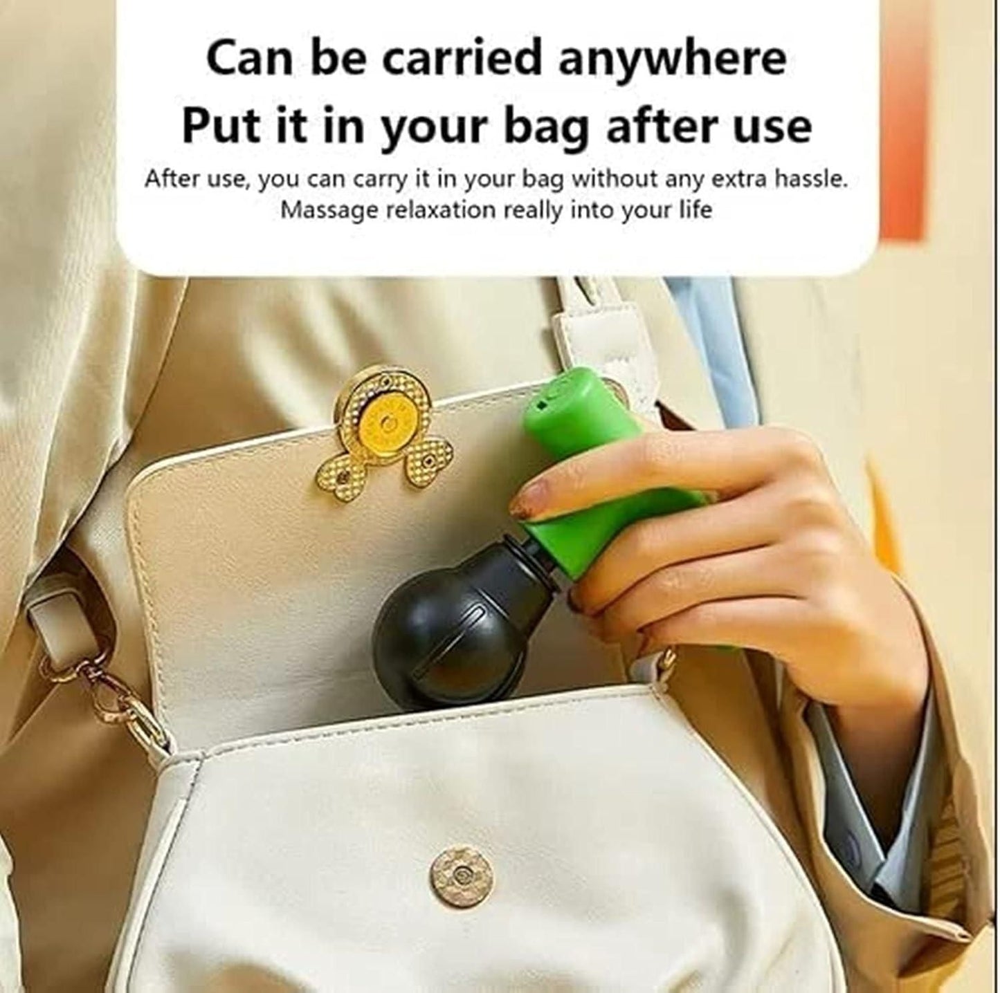 Waveskart  Mini Massage Gun – Deep Muscle & Glow Enhancer