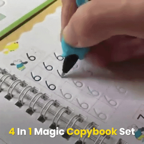 Sank Magic Reusable Practice Copybook Set – 4 Books + Magic Pen Kit for Fun Learning & Handwriting Mastery