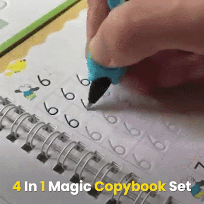 Sank Magic Reusable Practice Copybook Set – 4 Books + Magic Pen Kit for Fun Learning & Handwriting Mastery